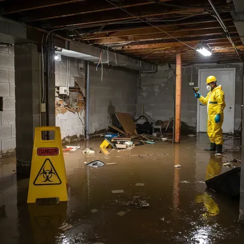 Flooded Basement Electrical Hazard in South San Jose Hills, CA Property